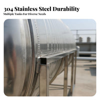 Stainless Metal Water Tank Large Capacity Rooftop Water Cistern Industrial Storage Equipment for Facility Supervisor S, Farmers, Farms