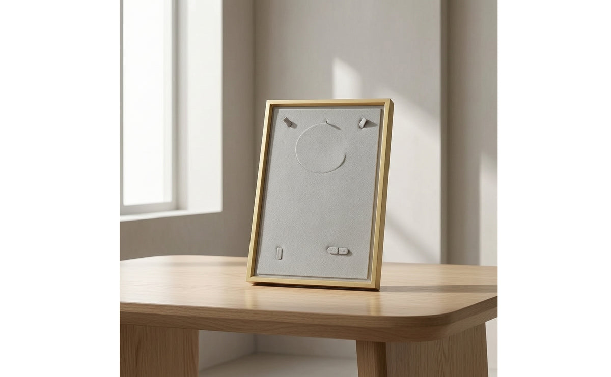 Jewelry Frame Modern Jewelry Display with Hooks Minimalist Earring Holder Frame for Vanity