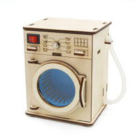 Educational DIY Washing Machine Model Rotating Drum Wooden Washer Assembly Kit Learn Through Play for Classroom