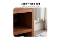 Space Saving Wooden Makeup Organizer Great Gift Desktop Cosmetic Storage Box Retro Aesthetic for Beauty Enthusiasts, Students, Dresser