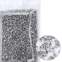 10000 Pieces Bead-Setting Pin Machine Compatible Pearl Riveting Pin Silver Rivet Fastener Set