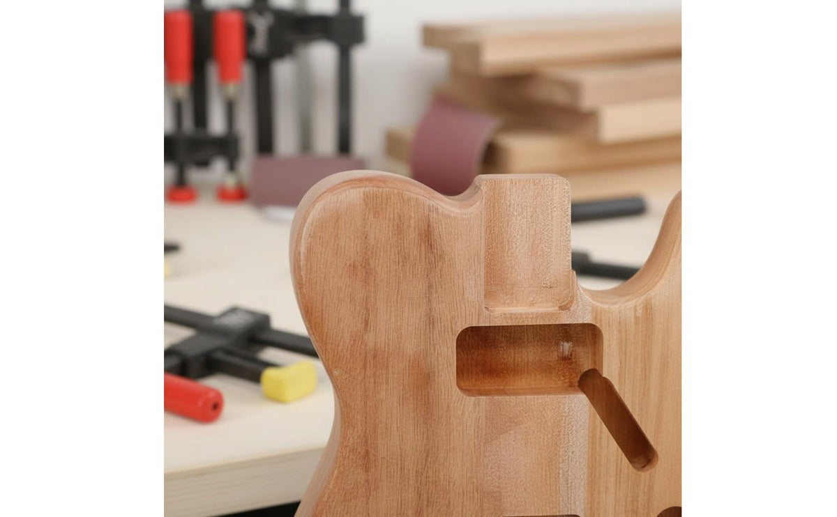 Traditional electric Guitar Body Smoothly Sanded Musical Instrument Component for Luthiers