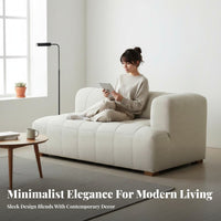 Nordic aesthetic sectional Block Sofa Japanese Inspired sectional L-Shaped Couch Small Apartment suitable for Living Room Furniture High-Resilience Foam for Guesthouse Owners, Interior Designers, Homeowners, Bedroom, Kids' Play Area