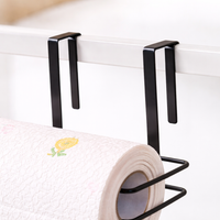 Cabinet Hanging Rack and Storage Organizer for Daily Use, Iron Under Paper Towel Holder with Spray Painted Finish
