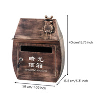Lockable Frog Mailbox Metal Mailbox with Lock Compact Post Box Secure for Entryway