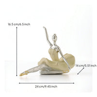 Ballerina Figurine Sculptural Ballet Dancer Figurine Ballet Dancer Statue Decorative Decor Elegant for Dancers, Living Room