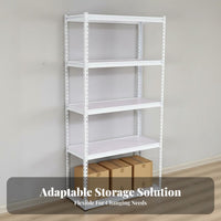 Rivet Shelving Easy Assembly Boltless Steel Shelving Sturdy Construction Boltless Storage Rack for Business Owners, Stockroom, Workshop, Laundry Room