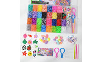 Organized Bracelet Making Kit with Organizer Case Colorful Rubber Band Bracelet Making Kit Creative Loom Bands Clear for Travel