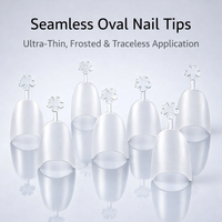 Artificial Nails for Technician Professional Use, Matte Small Trapezoid Shape for DIY Manicure Lightweight False Short Square, C-Curve