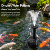 Solar Fountain Pump Kit, 110x110mm Floating Solar Water Fountain for Pond, Garden, Patio, Outdoor Composite