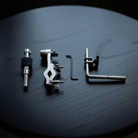Metal Extension Arm with Clamp Sturdy Drum Hardware Mounting Kit Heavy-Duty Drum Clamp with L-Rod Stable for Drummers