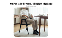Nordic design aesthetic Upholstered Dining Armchair with Armrests Upholstered Wooden Armchair Luxury Feel Seating Furniture Modern Design for Restaurant Owners, Interior Designers, Living Room, Kitchen, Home neutralice, perusing alcove