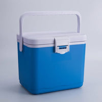 Cool Box with Ice Bucket for Food Storage, Handheld Picnic Bag for Cold Storage, 4.5L Insulated Box with Latch, PU Insulation for Adult Men