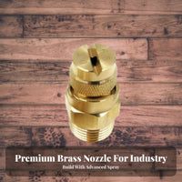 Fan Spray Nozzle Heavy Duty Brass Pressure Washer Tip Quick Release Nozzle for Commercial Users, Cooling Systems, Dust Suppression