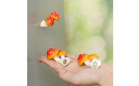 3 Pieces Mushroom Set Gift Idea Resin Mushroom Small Size Garden Decor for Home