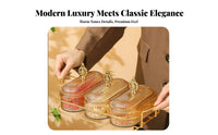 Light Luxury Design Multi-Compartment Nut Serving Platter Dust and Divided Serving Tray with Lid Removable Compartments