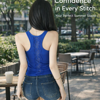 Lace Tops for Women with V-Neck and Twisted Knot Design, Breathable Blend Camisole for Going Out and Summer Wear