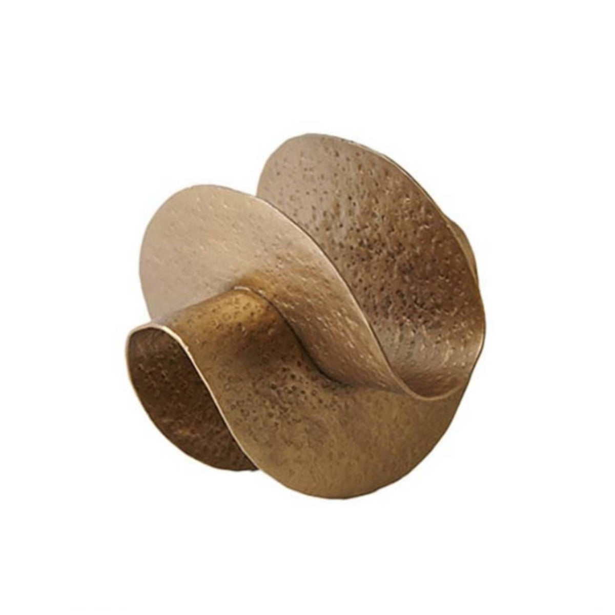 Bronze Abstract Interlocking Rings Sculpture Modern Interlocking Rings Sculpture Geometric Tabletop Decor Contemporary for Bookshelf