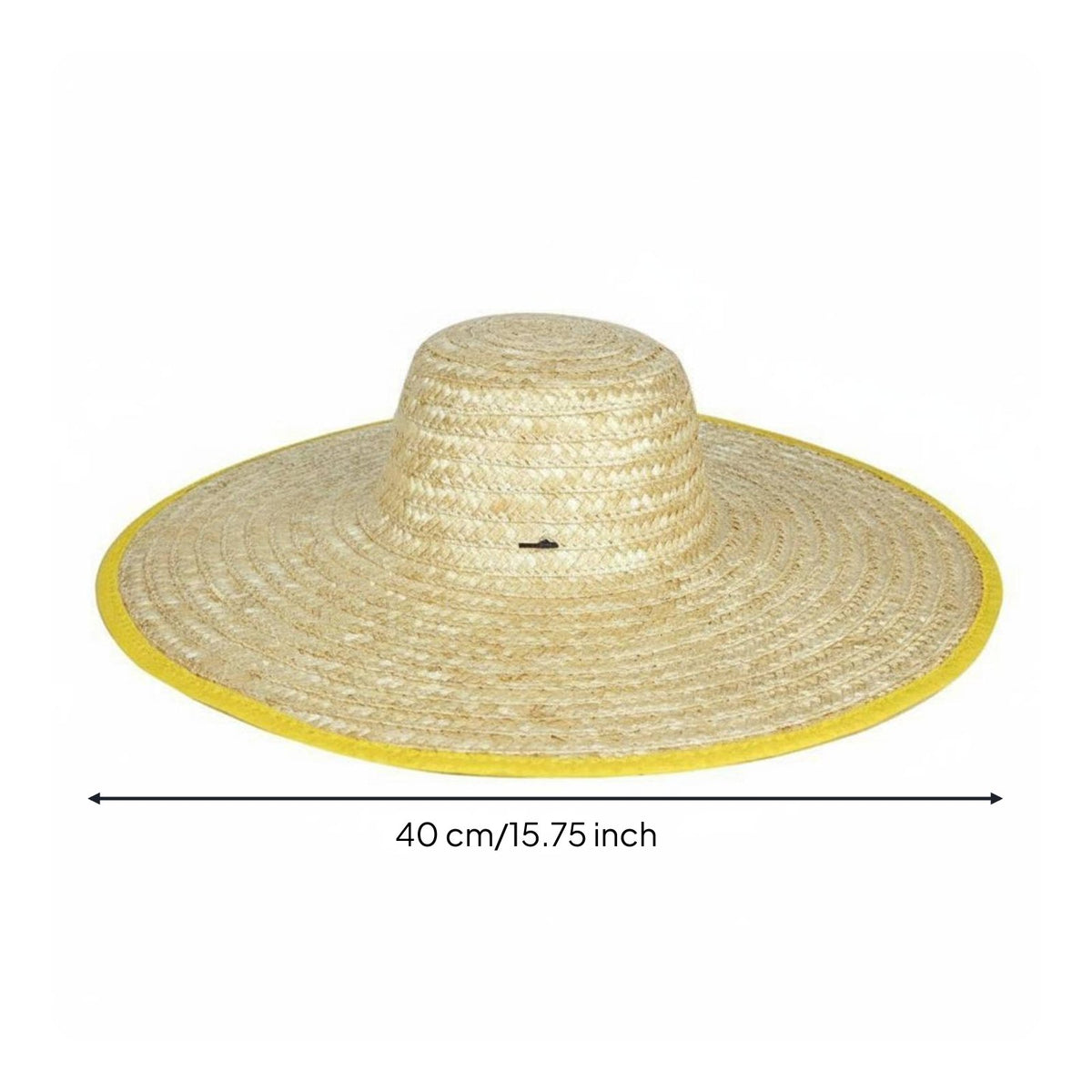 Breathable Wide Brim Straw Hat Lightweight Woven Sun Hat Adjustable Chin Strap Headwear for Farmers, Gardeners, Farming, Outdoor Work