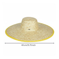 Breathable Wide Brim Straw Hat Lightweight Woven Sun Hat Adjustable Chin Strap Headwear for Farmers, Gardeners, Farming, Outdoor Work