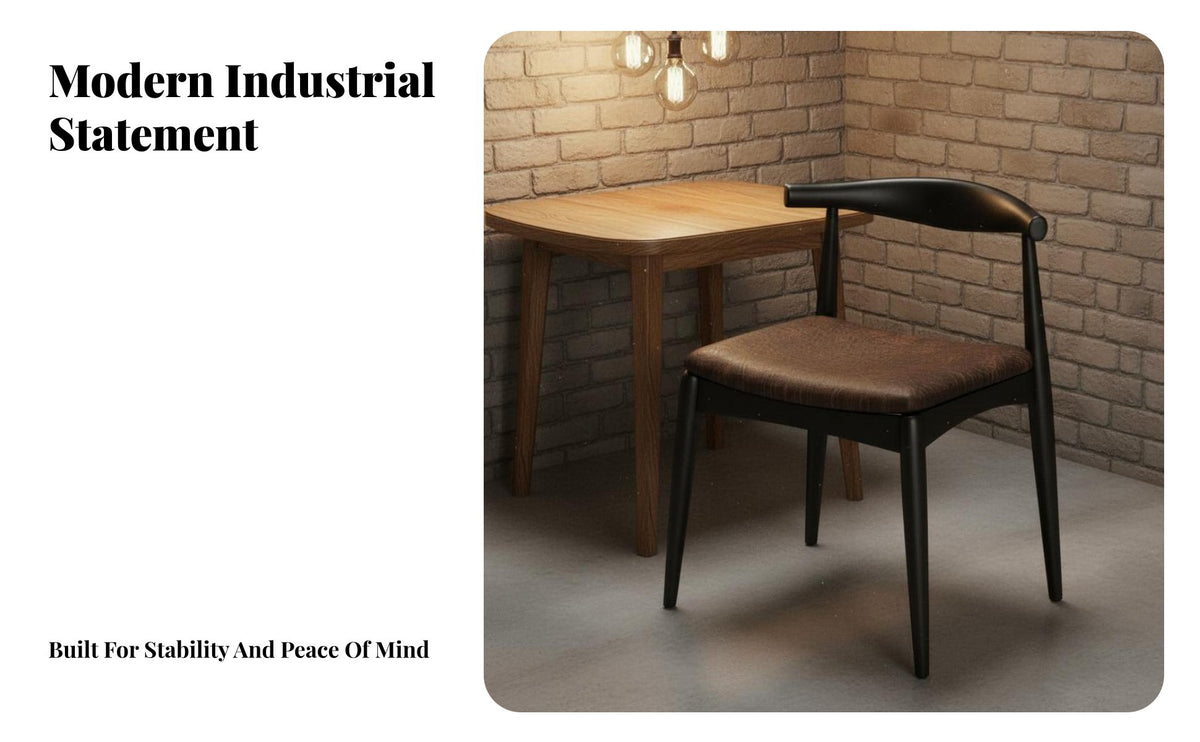 Strong Load-Bearing Industrial Dining Set Stable Structure Industrial Dining Table Set Easy Maintenance Cafe Table and Chairs Non-Slip Feet for Bar Owners, Apartment Dwellers, Homeowners, Cafe, Small Areas, Kitchen, Living Room