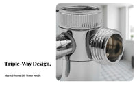 7 Pieces M22 Faucet Adapter Easy Installation 3 Way Faucet Diverter Valve Leakproof Plumbing Fitting for Bidet Users, Homeowners, Oral Hygiene Care