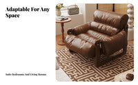 Retro Design Structured Foam Lounger Cushiony Comfort Caterpillar Armchair High-Rebound Cushion Single Sofa Ergonomic Support for Homeowners, Apartment Dwellers, Book Lovers, Bedroom, Reading Nook, Study, Office