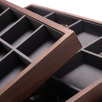 Diku Black Walnut Jewelry Storage Tray for Rings, Earrings, Necklaces - Display Tray for Window Display