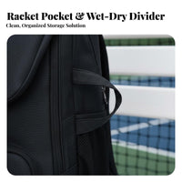Tennis Racket Bag Multifunctional Badminton Racket Backpack Large Capacity Sports Backpack with Shoe Compartment for Athletes, Gym, Commuting, School