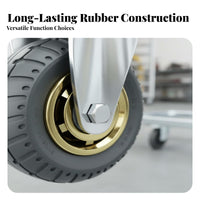 Wear Resistant 4 Inch Swivel Caster Anti-Slip Heavy Duty Caster Wheel Quiet Operation for Workshop Professionals, Factory, Indoors, Outdoors