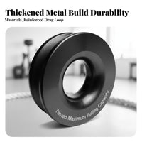 High Breaking Strength Snatch Loop Heavy Duty Winch Recovery Loop Low Friction Design Aluminum Snatch Block Lightweight for ATV/UTV Riders, Truck Owners, Rescue Personnel, Winching, Vehicle Extrication, Emergency Situations, Mudding