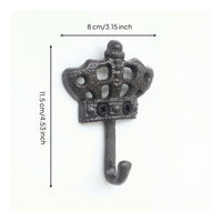 Ornate Wall Hook Heavy-Duty Iron Hook with Screws Sturdy Cast Iron Hooks for Closet