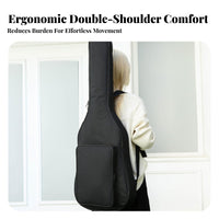 Guitar Backpack Thick Padding Padded Guitar Gig Bag Musical Instrument Accessory Waterproof Water-Resistant for Students, Travel