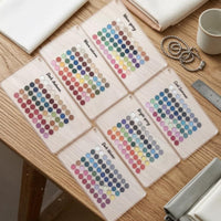 6 Pieces Rounded Corners Seasonal Color Reference Card Punched Hole Season Color Card