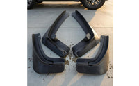 4 Pieces Pre-Formed Holes Molded Mudguard Set Matte Finish Black Mudguards Contoured Curved Mudguards Glossy