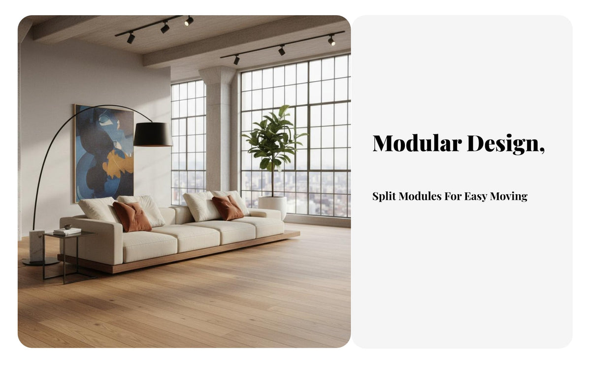 Minimalist Japanese Aesthetic Corner Couch Minimalist Design Walnut Base Sectional Sofa Sturdy Construction Japanese Aesthetic Textile Sofa
