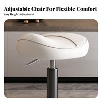 Adjustable Height Saddle Seat Stool Anti-Static Ergonomic Saddle Seat effortless Rolling Casters Seating Furniture sturdyDuty for Professionals, Salon Workers, Kitchen, Office, Workshop, Studio