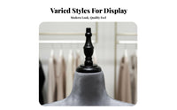 Sturdy Base Plus Size Mannequin Body Textile Covered Half Body Mannequin Stand Lightweight Clothing Display Form Easy Assembly for Fashion Designers, Online Retailers, Window Displays, Boutiques, Retail Shop S, Tailor Shop
