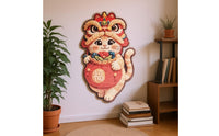 Wear-Resistant Feline Scratch Wall Sticker 5D Print Self-Adhesive Scratch Board Easy Install Vertical Scratching Mat No Drilling