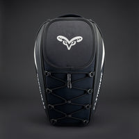 Reflective Motorcycle Rear Seat Bag Structured Motorcycle Tail Bag with Backpack Straps Adjustable for Commuters