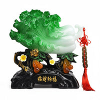 Faux Verdant Stone Cabbage Decoration Meaningful Meaning Resin Cabbage Figurine Bai Vegetable Good Luck Statue Artistic Design
