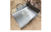 Two Side Handles Heavy-Duty Dustpan Silver-Gray Silver-Gray Finish Steel Dustpan Raised Side Handle Cleaning Tool Wide Rectangular for Mine, Outdoor