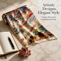 Vintage Style Double-Sided Floral Print Scarf Shawl with Hand-Rolled Edges