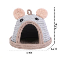 Songbird Nest and Handmade Bird Nest for Parakeets, 15cm Warm Bird Bed with Mount, Cotton Rope for Cockatiels and Small Parrots