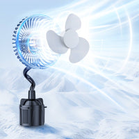 Cup-Holder Car Fan Adjustable Air Circulation 3-Speed Car Fan