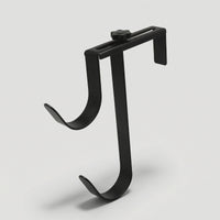 Metal Adjustable Pool Pole Hanger Heavy Duty Pool Pole Hanger Rust-Resistant Fence Hook with Clamp Sturdy for Homeowners, Swimming Pools, Fences, Patios, Garages