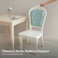 textileCovered Dining Chair European European Decorative Pattern Ornate Upholstered Chair Sturdy Wood Frame Sturdy Construction