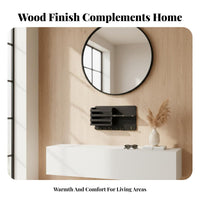 Multi-Functional Wall Mounted Key and Mail Holder Space Saving Entryway Shelf with Hooks Easy Installation for Hallway, Kitchen, Bedroom