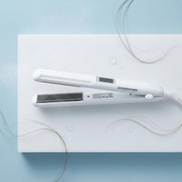 Adjustable Intensity High-Frequency Hair Straightener No-Heating Plate Infrared Hair Straightener Built-in Display Flat Iron Control Buttons