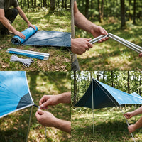 Outdoor 6x6m Cotton Canvas Tarp Shelter for Camping & Events